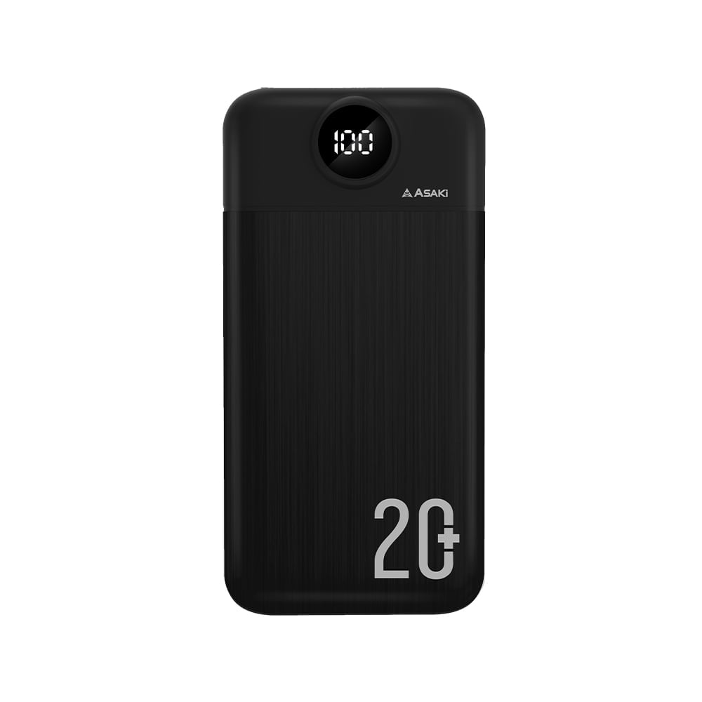 พาวเวอร์แบงค์ ASAKI 20,000 mAh A-B3523 Black