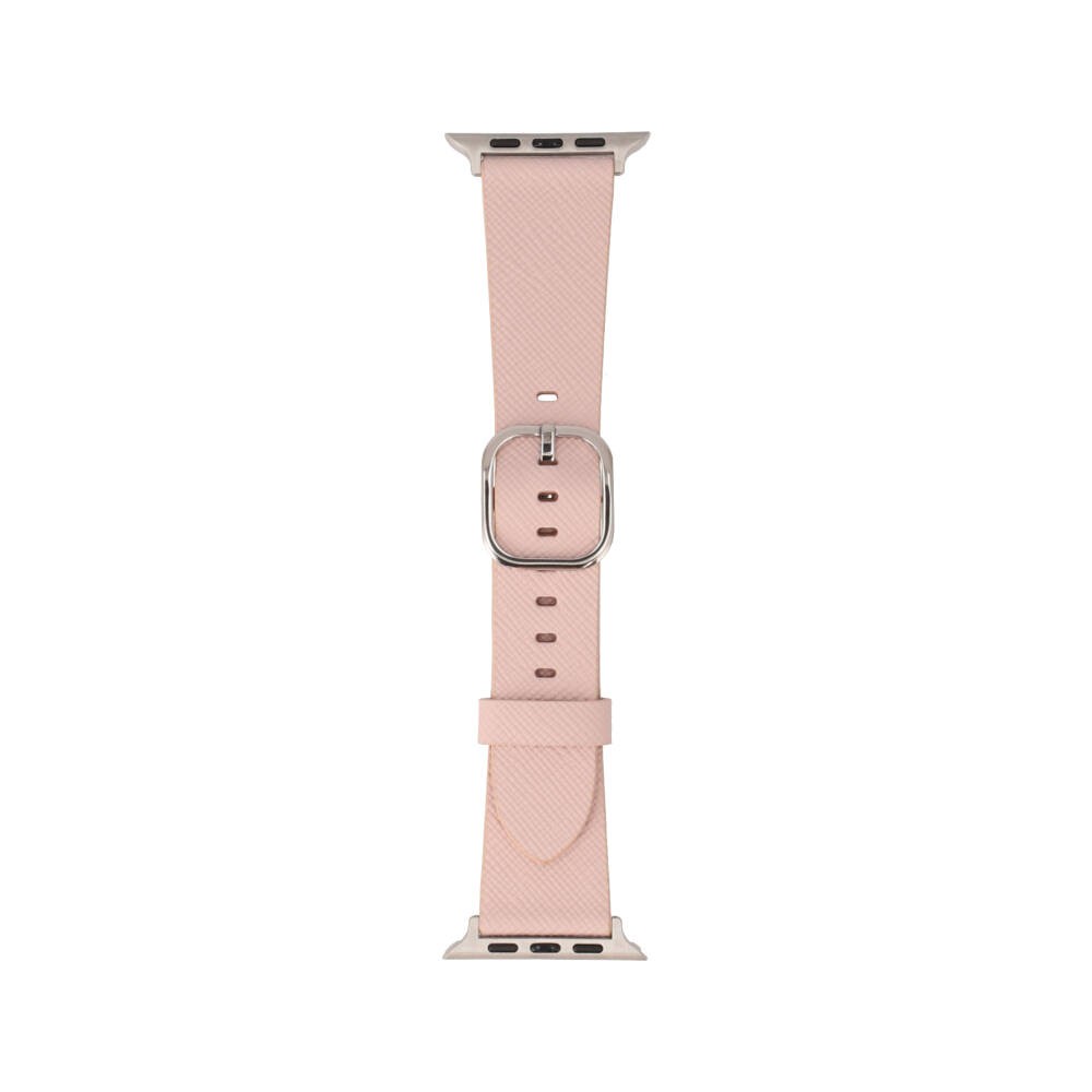 Blue Box สาย Apple Watch Strap Series 6,7,8,9,SE1,SE2,Ultra (44/45/49mm) PU Saffiano Pastel Pink #023