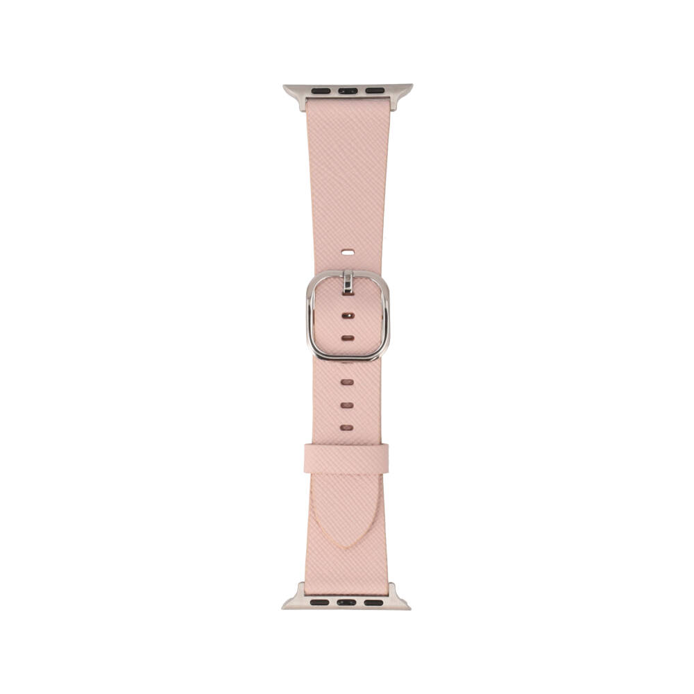 Blue Box สาย Apple Watch Strap Series 6,7,8,9,SE1,SE2,Ultra (44/45/49mm) PU Saffiano Pastel Pink #023
