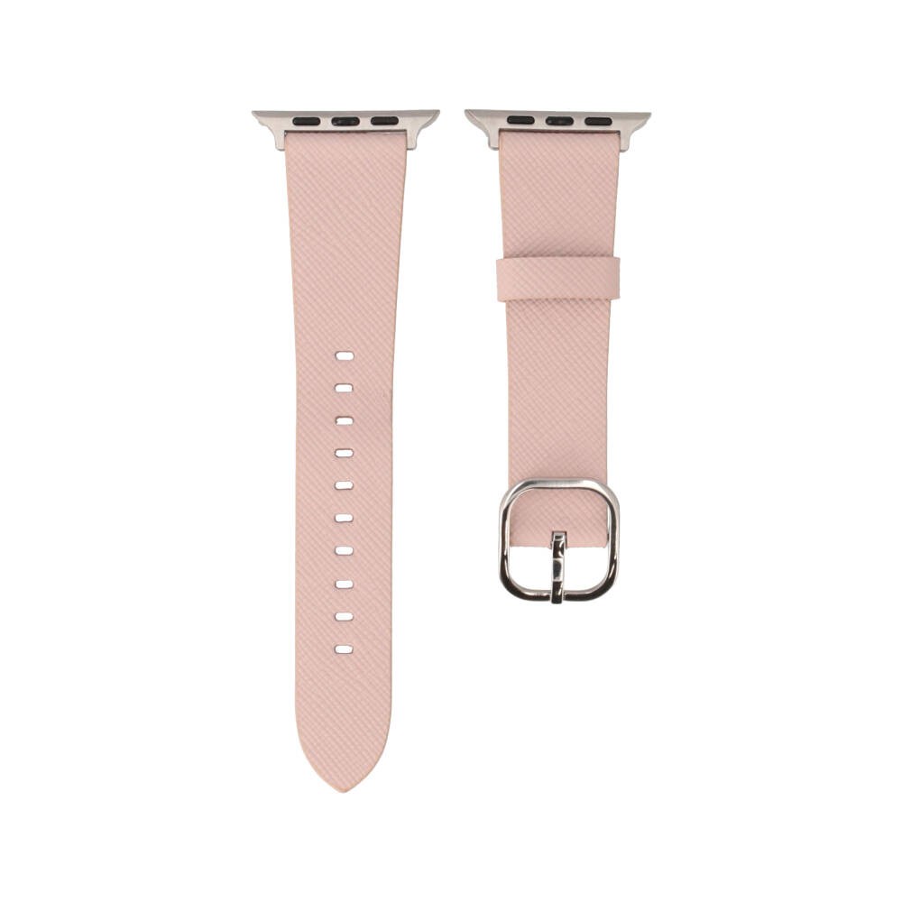 Blue Box สาย Apple Watch Strap Series 6,7,8,9,SE1,SE2,Ultra (44/45/49mm) PU Saffiano Pastel Pink #023