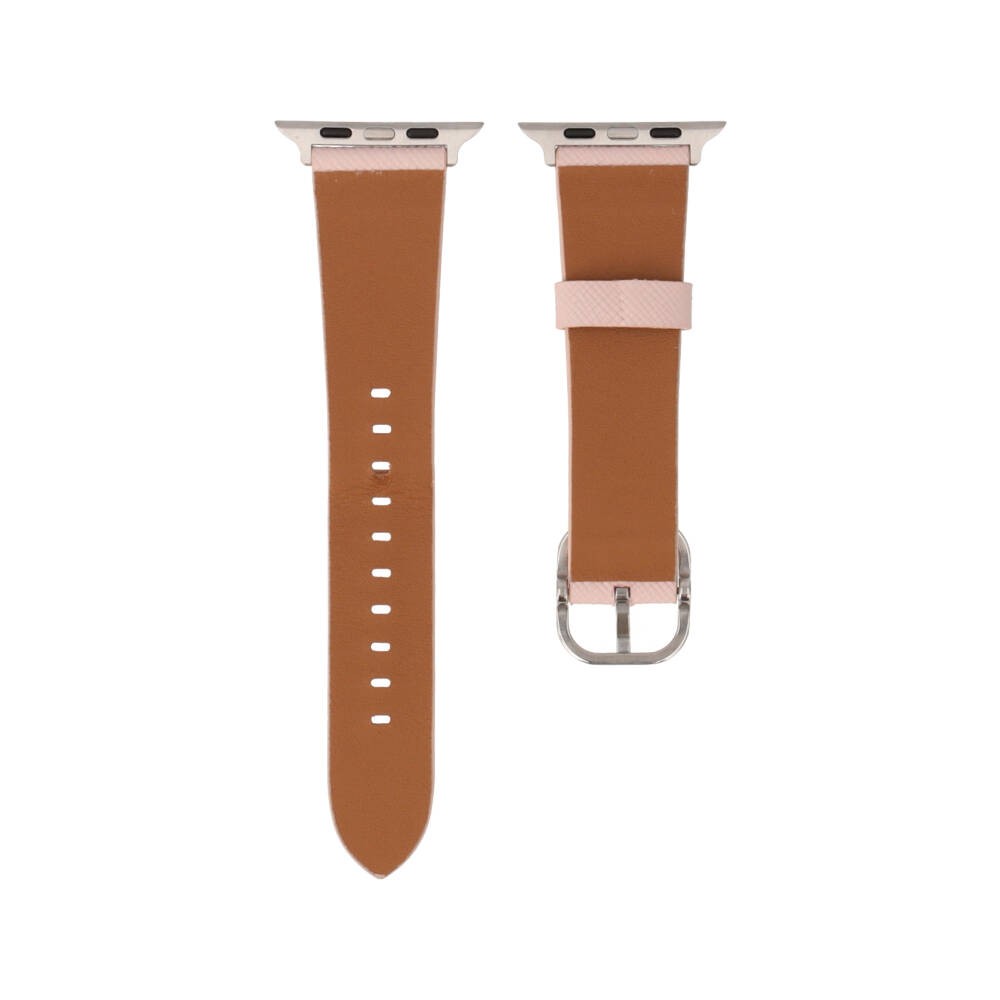 Blue Box สาย Apple Watch Strap Series 6,7,8,9,SE1,SE2,Ultra (44/45/49mm) PU Saffiano Pastel Pink #023