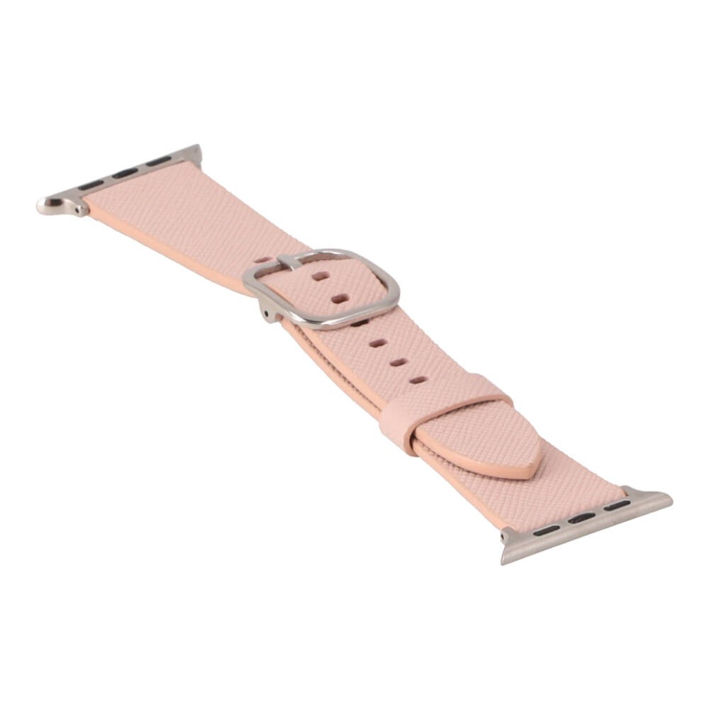 Blue Box สาย Apple Watch Strap Series 6,7,8,9,SE1,SE2,Ultra (44/45/49mm) PU Saffiano Pastel Pink #023