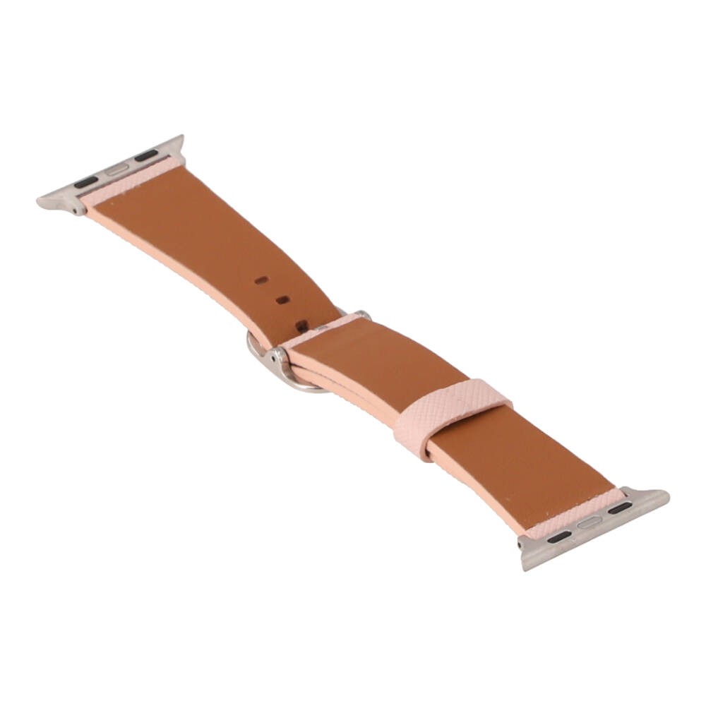 Blue Box สาย Apple Watch Strap Series 6,7,8,9,SE1,SE2,Ultra (44/45/49mm) PU Saffiano Pastel Pink #023