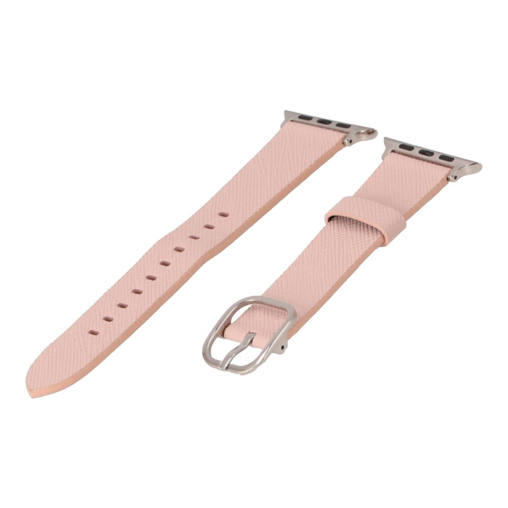 Blue Box สาย Apple Watch Strap Series 6,7,8,9,SE1,SE2,Ultra (44/45/49mm) PU Saffiano Pastel Pink #023