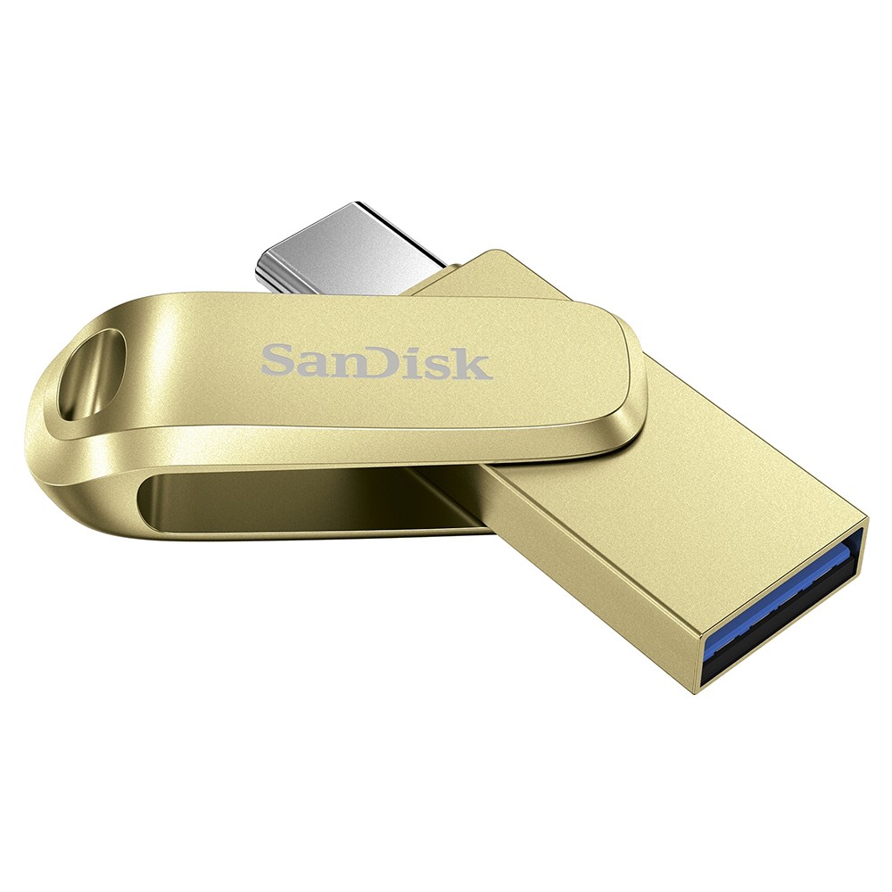 แฟลชไดร์ฟ SanDisk Ultra Dual Drive Luxe USB Type-C 512GB Gold (SDDDC4-512G-G46GD)
