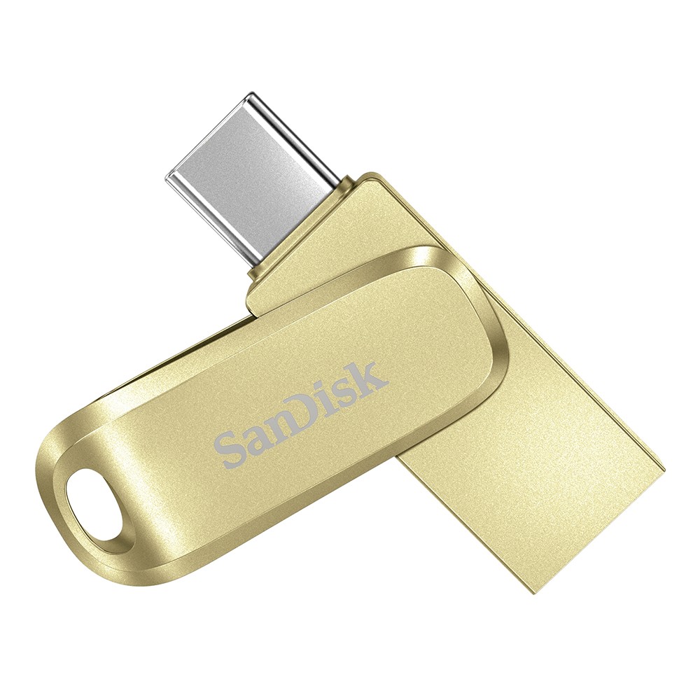 แฟลชไดร์ฟ SanDisk Ultra Dual Drive Luxe USB Type-C 512GB Gold (SDDDC4-512G-G46GD)