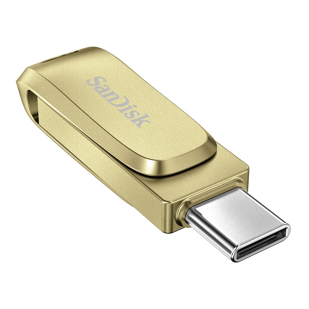 แฟลชไดร์ฟ SanDisk Ultra Dual Drive Luxe USB Type-C 512GB Gold (SDDDC4-512G-G46GD)