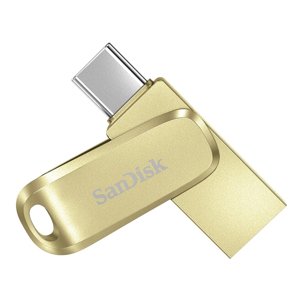 แฟลชไดร์ฟ SanDisk Ultra Dual Drive Luxe USB Type-C 256GB Gold (SDDDC4-256G-G46GD)