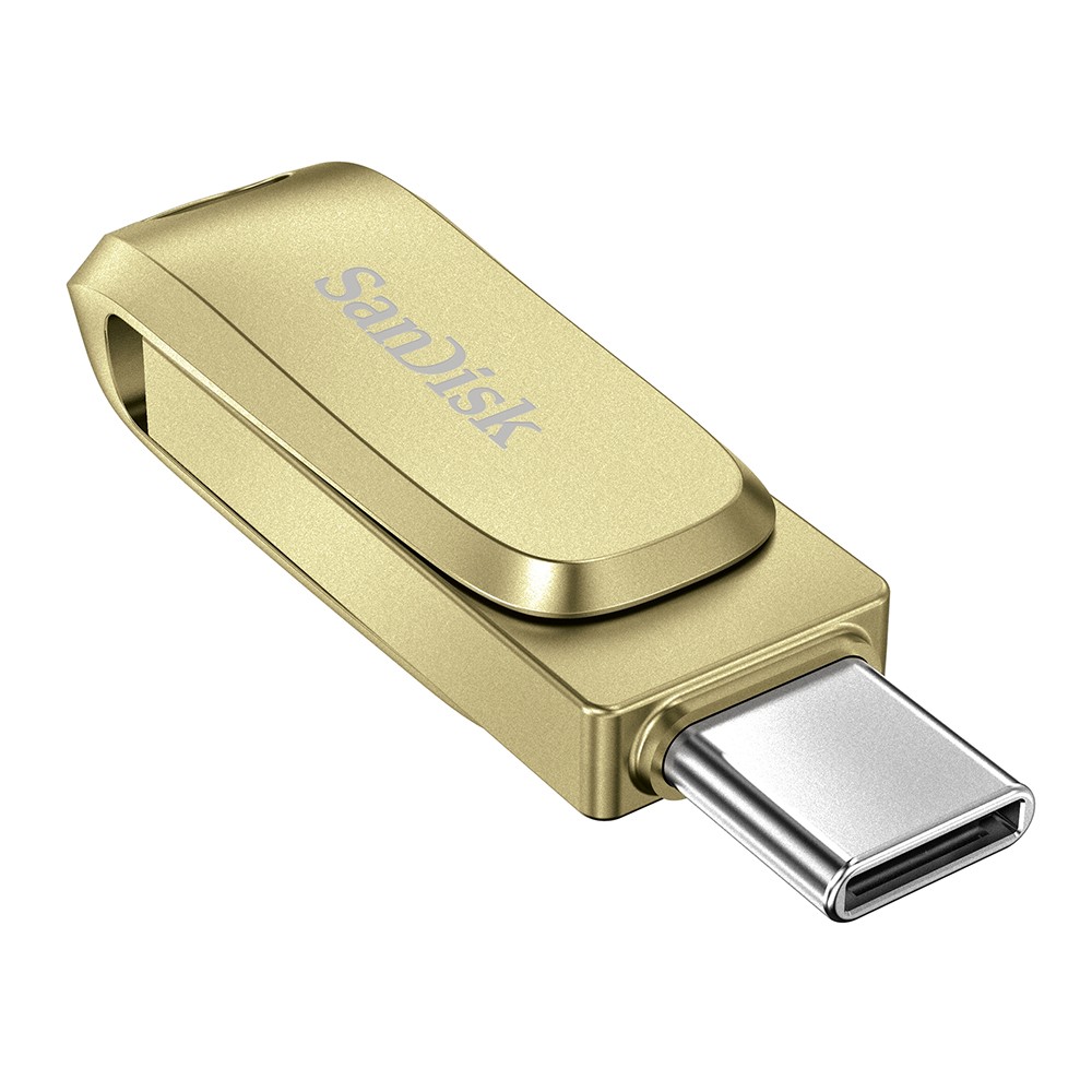 แฟลชไดร์ฟ SanDisk Ultra Dual Drive Luxe USB Type-C 256GB Gold (SDDDC4-256G-G46GD)