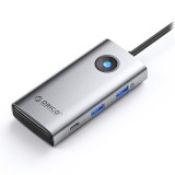ORICO 6-in-1 USB-C Hub Multifunction Docking Station (PW11-6PCR-GY-BP) Gray