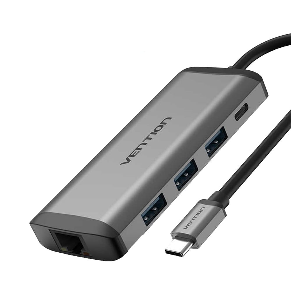 ตัวแปลง Vention USB-C  9-in-1 Multi Function Grey (THAHB)