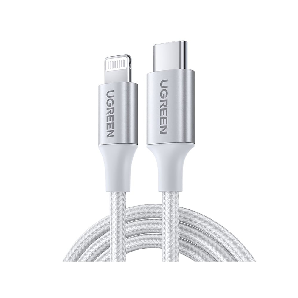 สายชาร์จ Ugreen USB-C to Lightning 1 เมตร Silver White