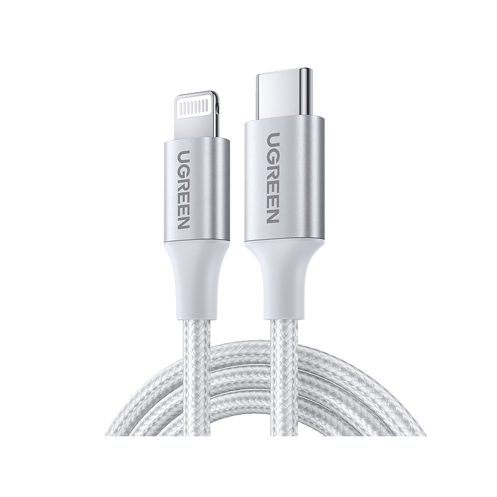 สายชาร์จ Ugreen USB-C to Lightning 1 เมตร Silver White