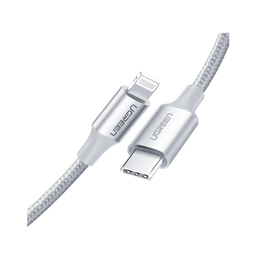 สายชาร์จ Ugreen USB-C to Lightning 1 เมตร Silver White