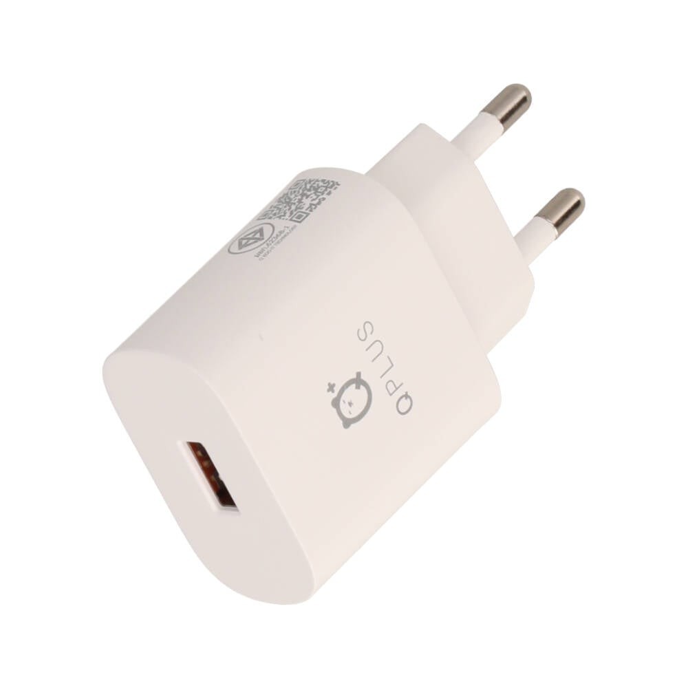 อะแดปเตอร์ QPLUS Wall USB Charger 1 USB-A (QC3.0A/18W) White (HX01) (TISI)