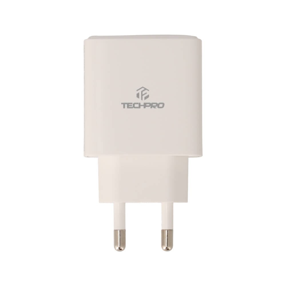 อะแดปเตอร์ TECHPRO Wall USB Charger 1 USB-A (QC3.0) / 1 USB-C (PD20W) White (TP-WC04) (TISI)
