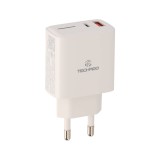อะแดปเตอร์ TECHPRO Wall USB Charger 1 USB-A (QC3.0) / 1 USB-C (PD20W) White (TP-WC04) (TISI)