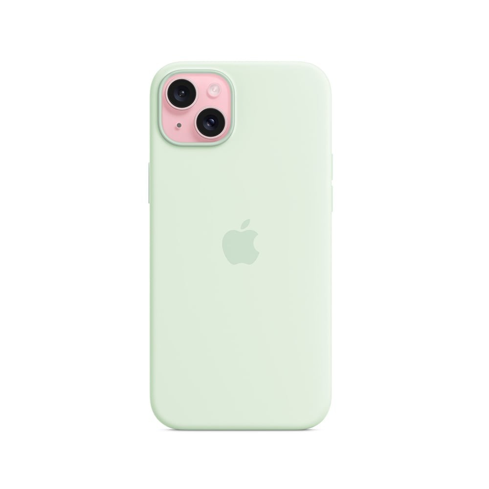 Apple iPhone 15 Silicone Case with MagSafe - Soft Mint