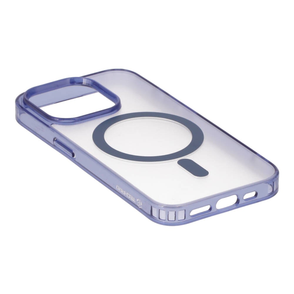 เคส TECHPRO iPhone 15 Pro with Magnetic Black Shading Blue bumper