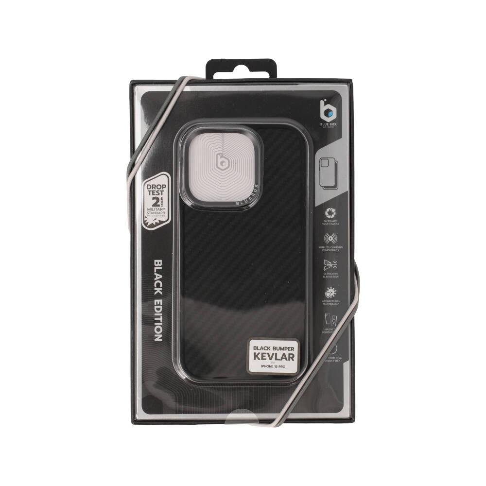 เคส Blue Box iPhone 15 Pro with Magsafe Kevlar Black bumper