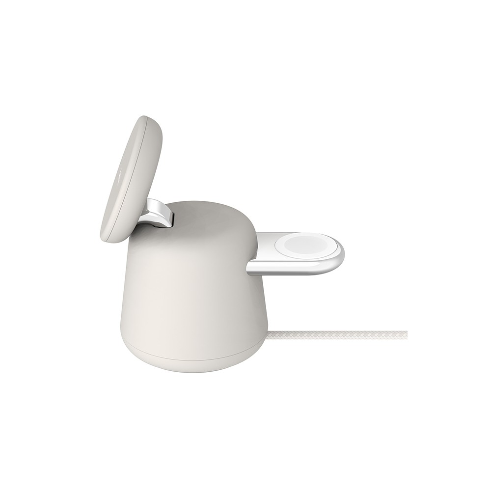 แท่นชาร์จไร้สาย Belkin 2-in-1 Wireless Charger MagSafe 15W White