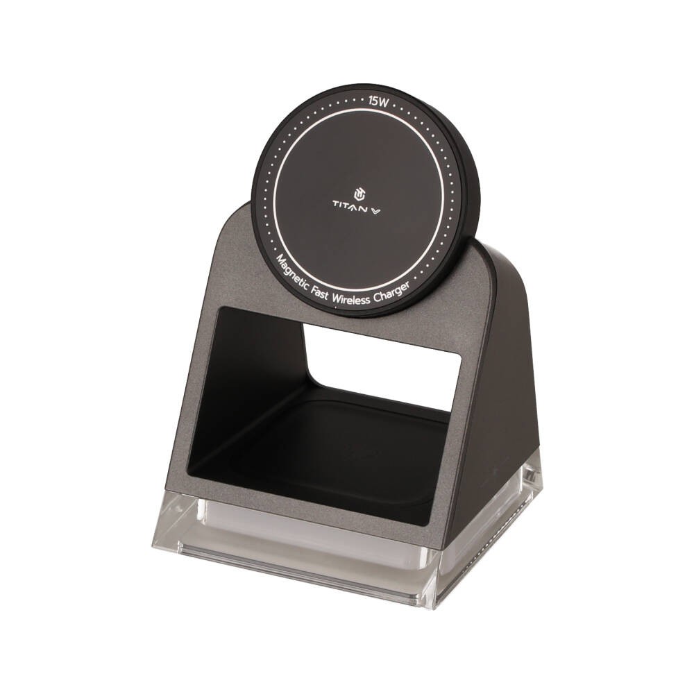 แท่นชาร์จไร้สาย TITAN 3-in-1 Wireless Charger Light Stand Dark Grey