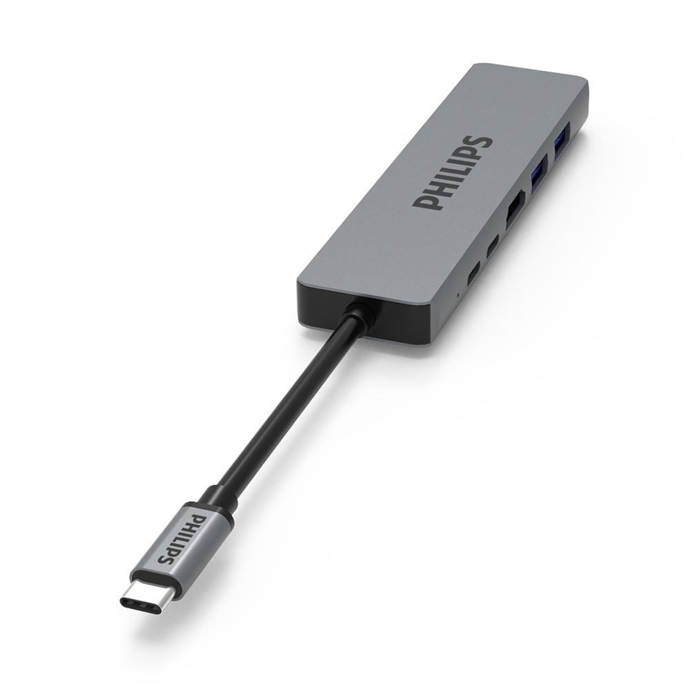 Philips 6 in 1 USB-C Hub to HDMI and RJ45 Silver