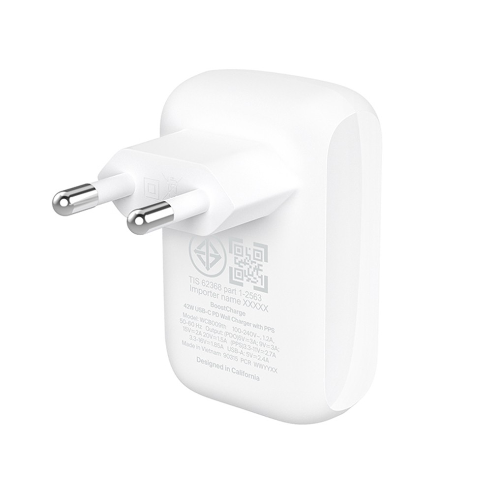 อะแดปเตอร์ Belkin Wall Charger 42W 1 USB-A / 1 USB-C White