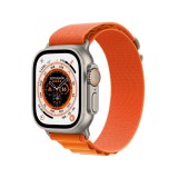 Apple Watch Ultra GPS + Cellular 49mm Titanium Case with Orange Alpine Loop - Small