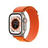 Apple Watch Ultra GPS + Cellular 49mm Titanium Case with Orange Alpine Loop - Small