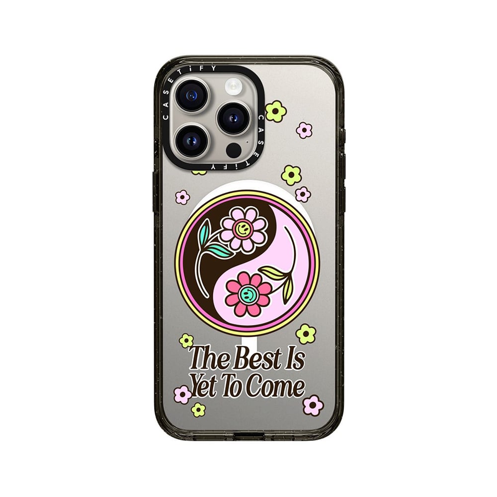 เคส Casetify iPhone 15 Pro Max Re/CASETiFY Impact Magsafe Funkie YinYang by The Funkie Flower