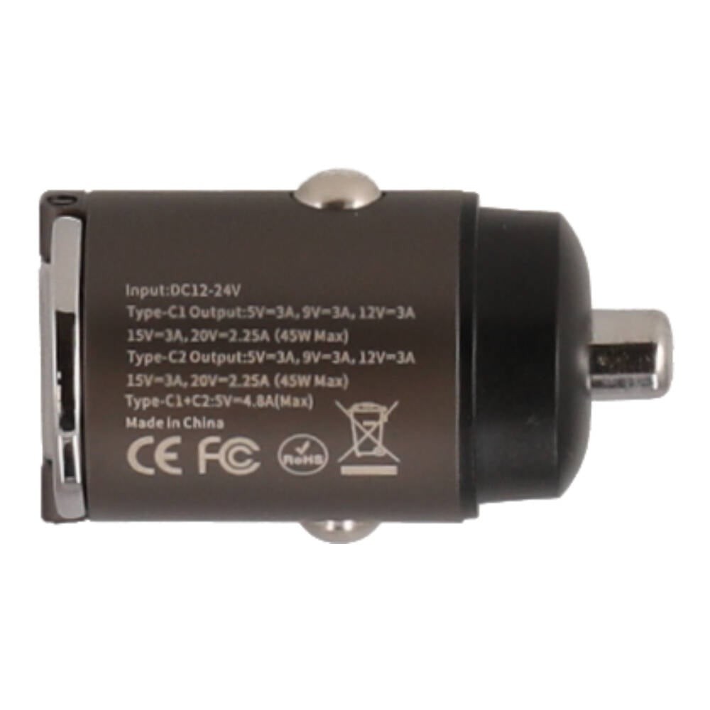 ที่ชาร์จแบตในรถ Blue Box Car Charger 2 USB-C (PD45W) Titanium (BB-CC04)