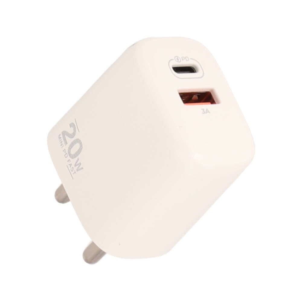 อะแดปเตอร์ Blue Box Wall USB Charger 1 USB-A / 1 USB-C (PD20W) White (BB-WC02) (TISI)