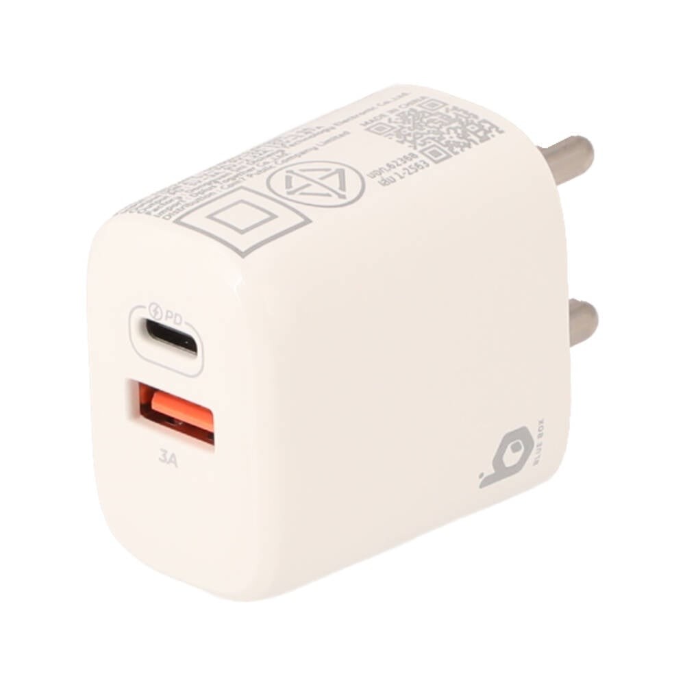 อะแดปเตอร์ Blue Box Wall USB Charger 1 USB-A / 1 USB-C (PD20W) White (BB-WC02) (TISI)