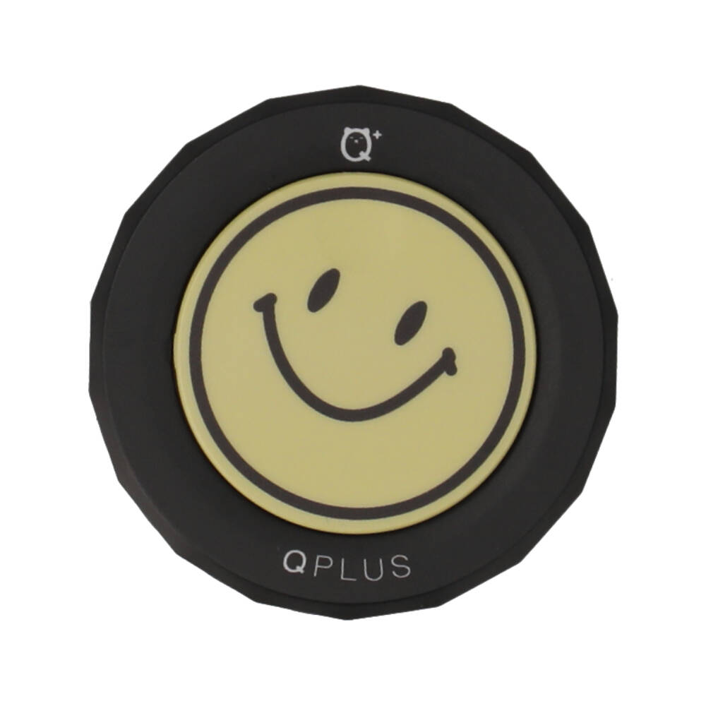 แหวนจับมือถือ QPLUS Finger Cross Magnetic Phone Grip Smiley Face