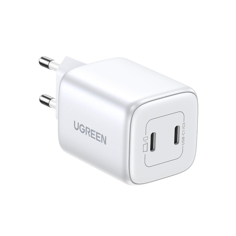 อะแดปเตอร์ Ugreen Wall USB Charger 2 USB-C (PD45W) GaN White (25827) (TISI)