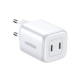 อะแดปเตอร์ Ugreen Wall USB Charger 2 USB-C (PD45W) GaN White (25827) (TISI)