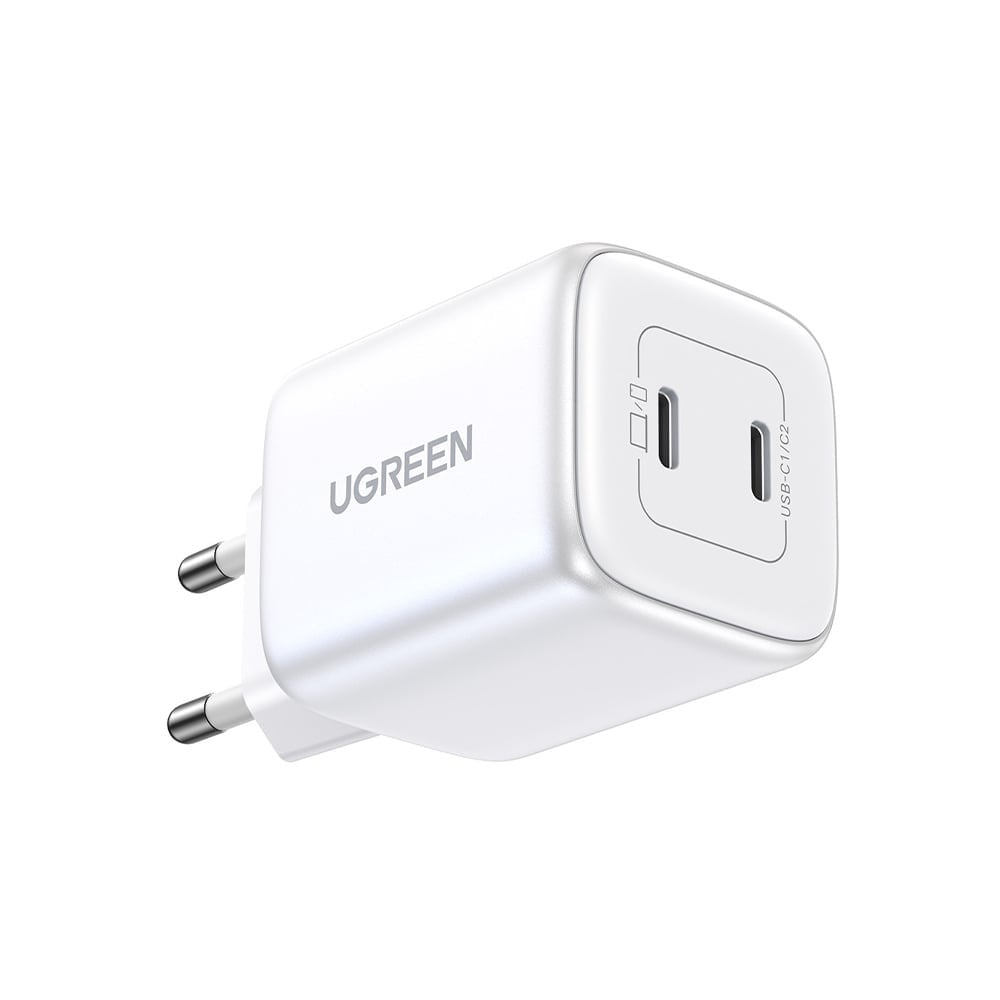 อะแดปเตอร์ Ugreen Wall USB Charger 2 USB-C (PD45W) GaN White (25827) (TISI)
