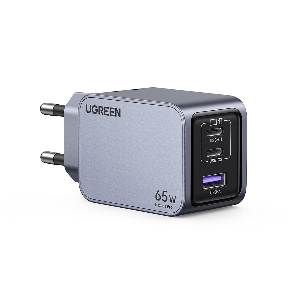 อะแดปเตอร์ Ugreen Wall Charger 1 USB-A / 2 USB-C 65W ALU Gray