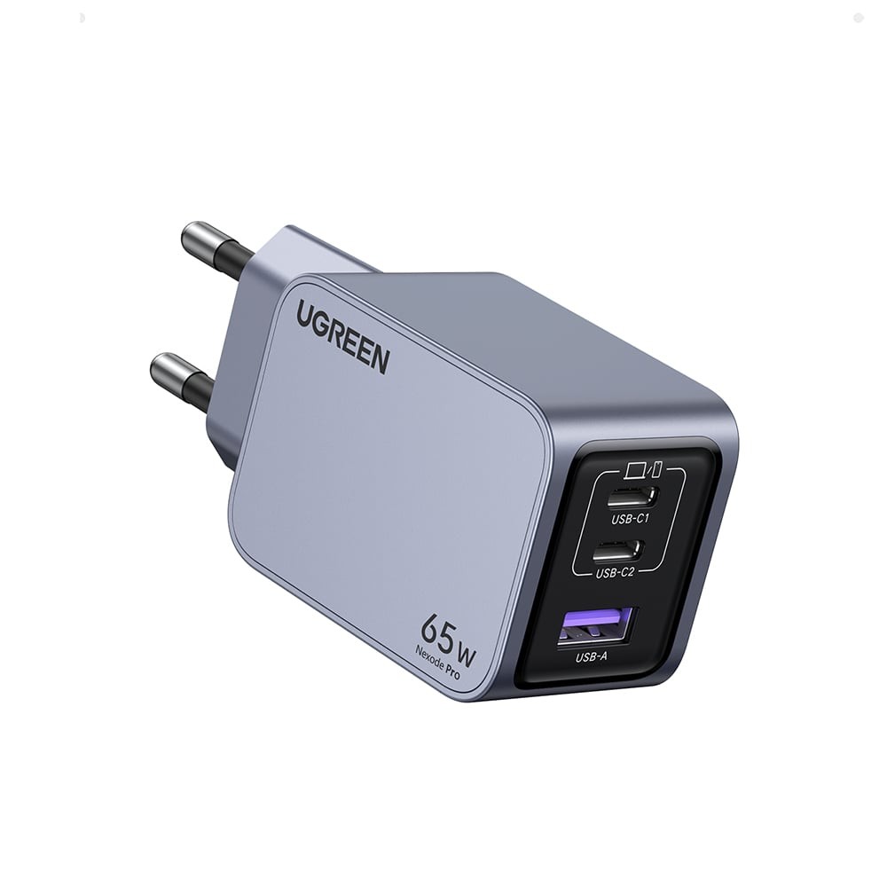 อะแดปเตอร์ Ugreen Wall Charger 1 USB-A / 2 USB-C 65W ALU Gray