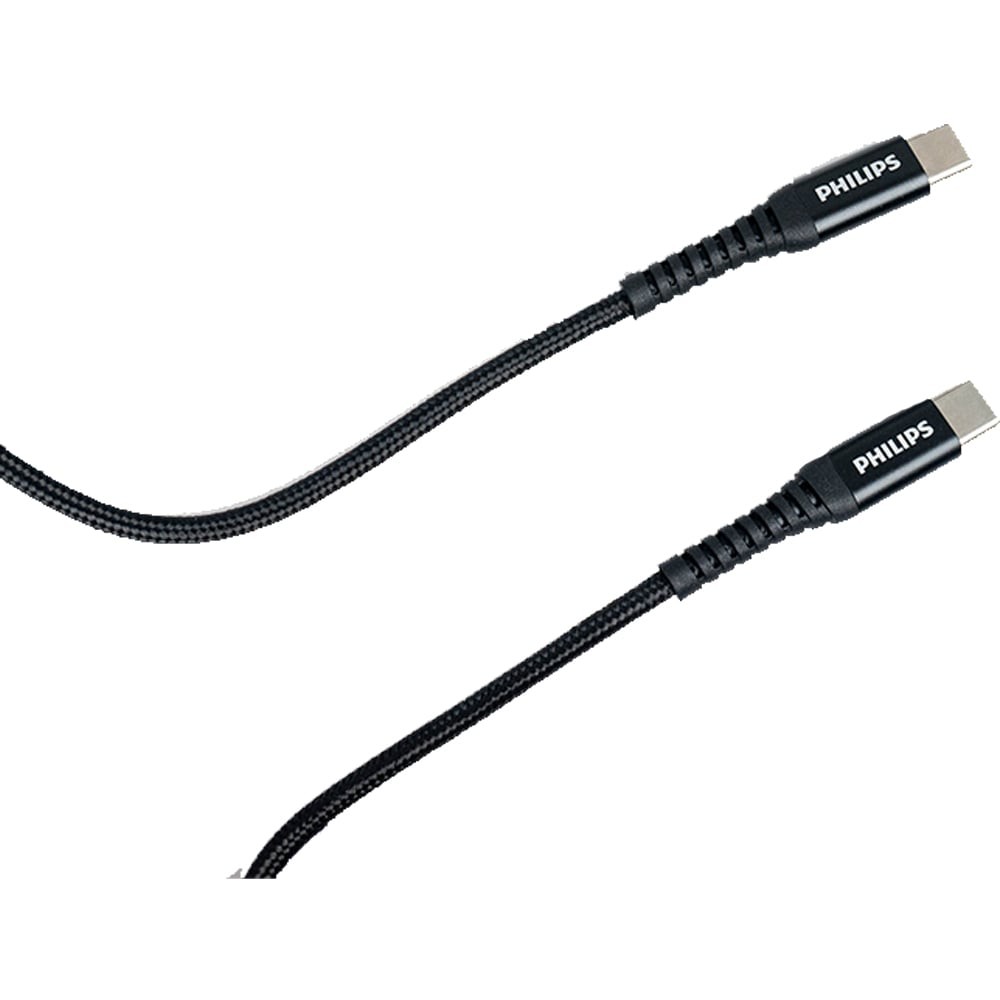 สายชาร์จ Philips USB-C to USB-C Cable 100W 1M. Black