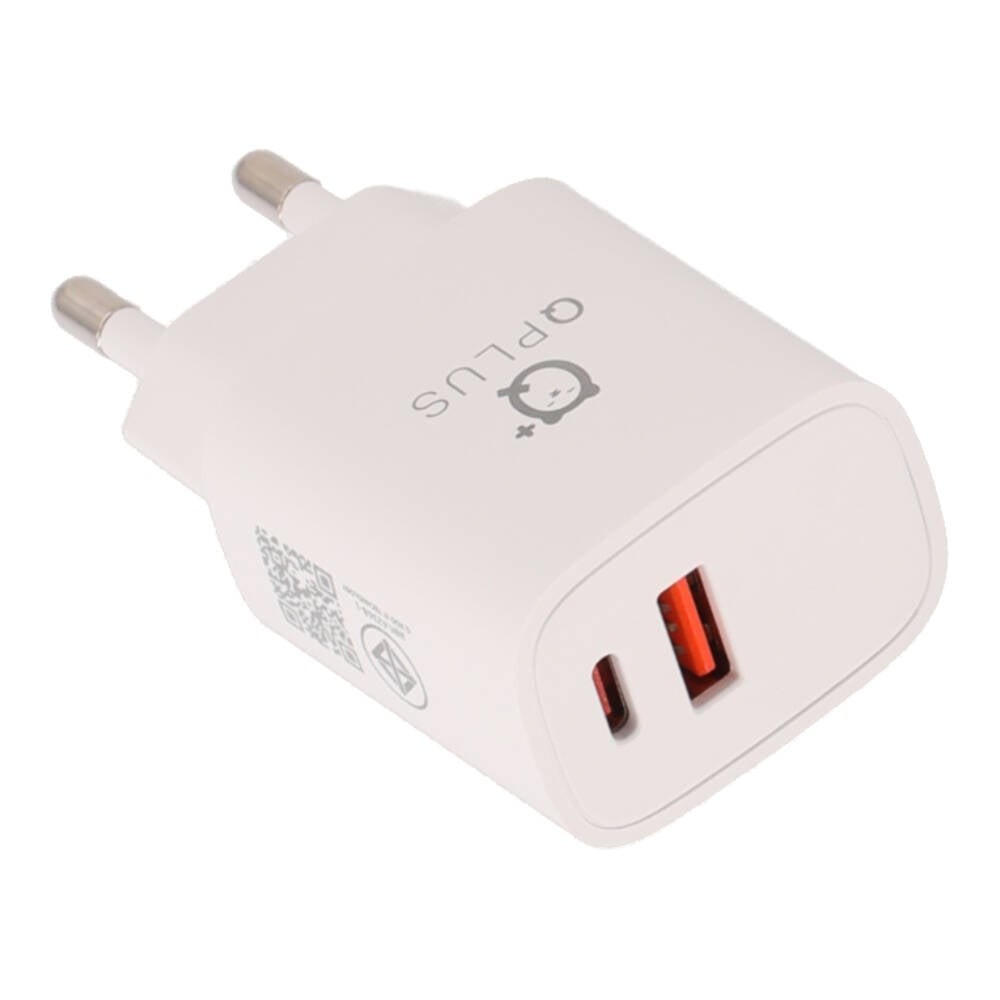 อะแดปเตอร์ QPLUS Wall Charger 1 USB-A / 1 USB-C 20W พร้อมสายชาร์จ USB-C to Lightning 1 เมตร