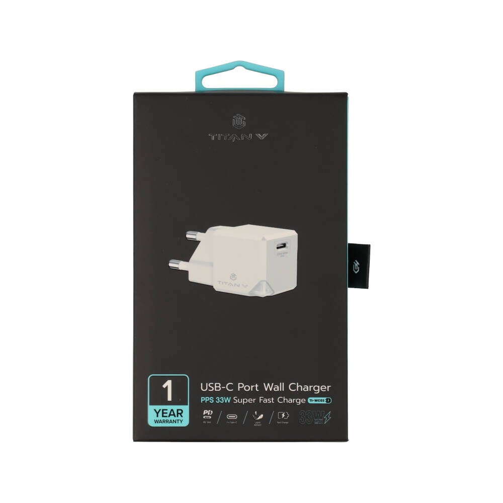 อะแดปเตอร์ TITANV Wall Charger 1 USB-C 33W White (TISI)