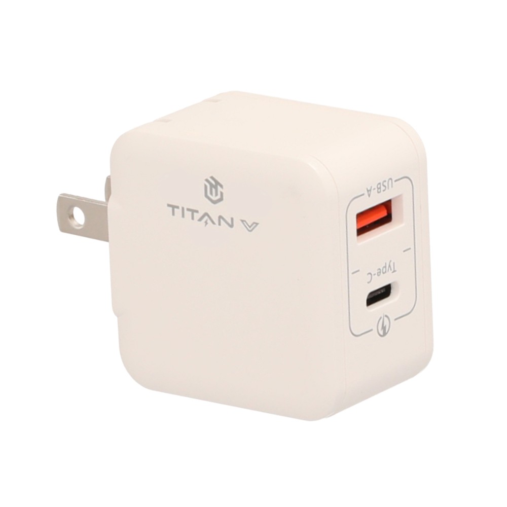 อะแดปเตอร์ TITANV Wall Charger 1 USB-A / 1 USB-C 33W White