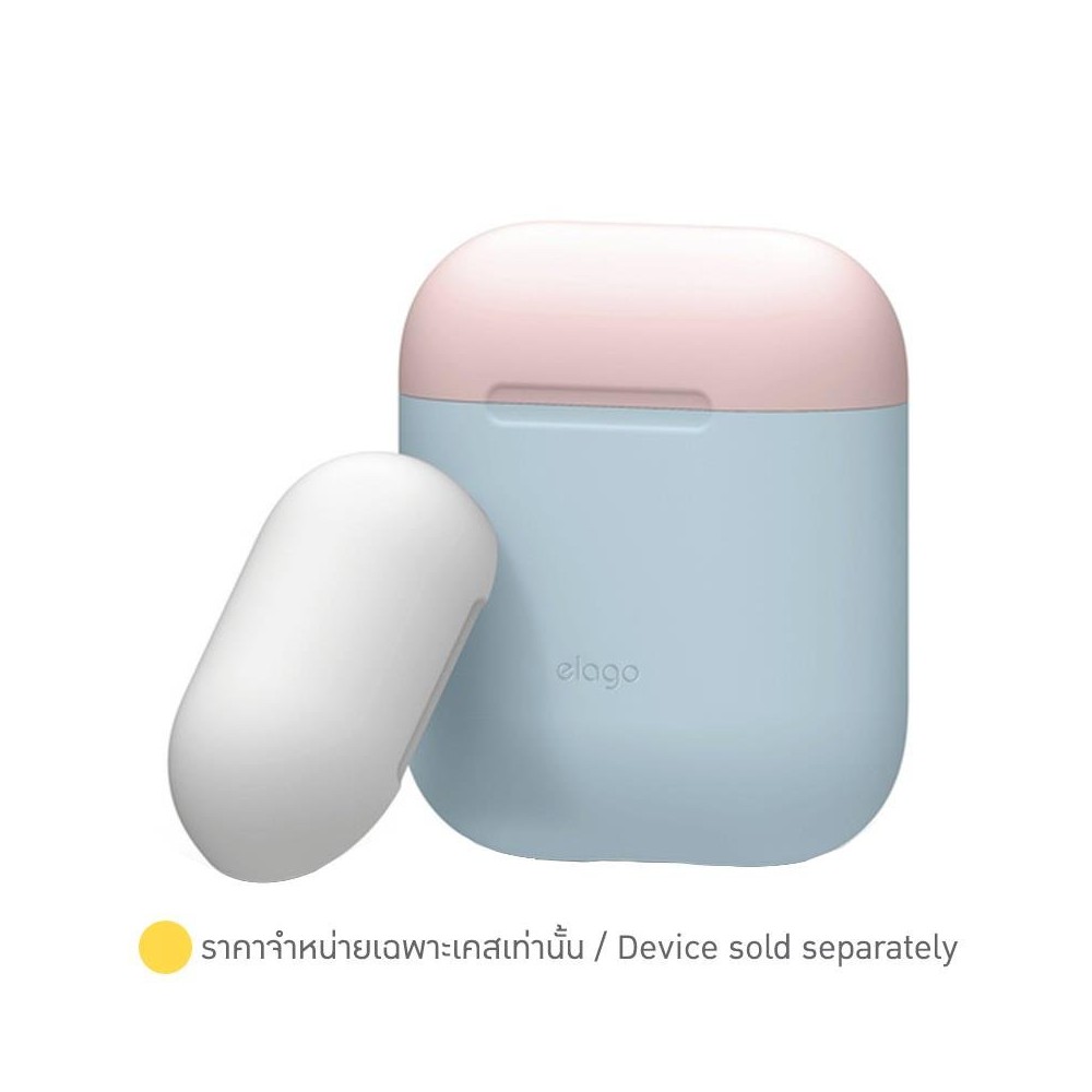 Elago Airpods Dual Body Pastel Blue/Top Pink and White