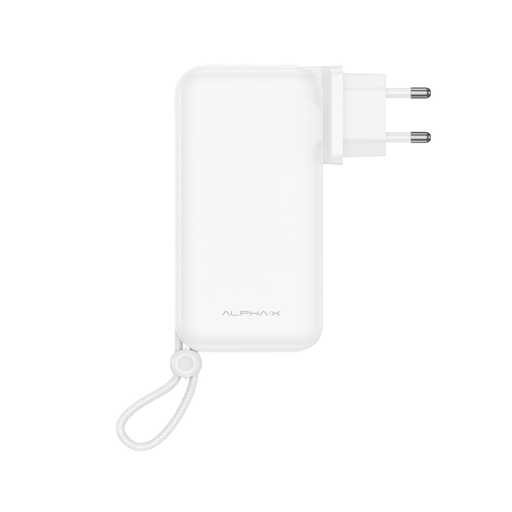 พาวเวอร์แบงค์ ALPHA 10,000 mAh Built-in Cable 20WPD ALPC10-26PD White