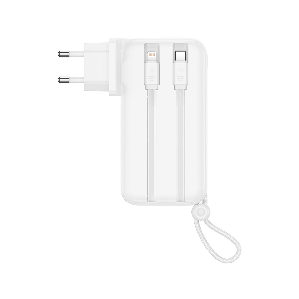 พาวเวอร์แบงค์ ALPHA 10,000 mAh Built-in Cable 20WPD ALPC10-26PD White