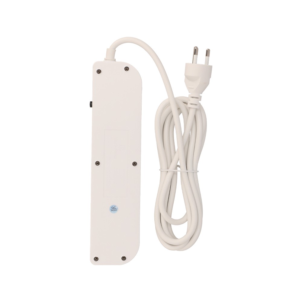 ปลั๊กไฟ ปลั๊กไฟ TECHPRO Plug 3 Way 1 Switch 2xUSB 1xType-C 3M. PLG04 White