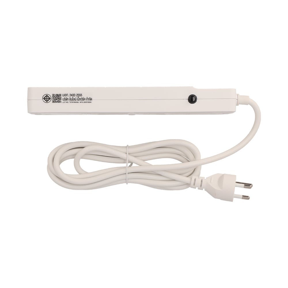 ปลั๊กไฟ ปลั๊กไฟ TECHPRO Plug 3 Way 1 Switch 2xUSB 1xType-C 3M. PLG04 White