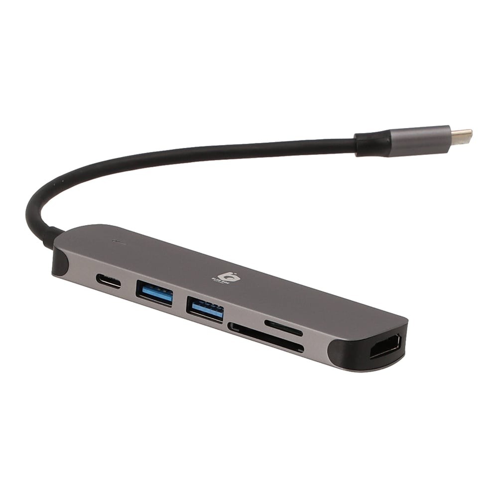 Blue Box 6-in-1 USB-C Hub Silver Grey